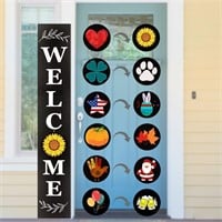 LOTKEY Interchangeable Welcome Sign for Front