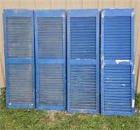 4 blue shutters 18"60"