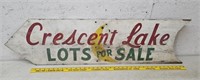 Crescent lake lots for sale sign