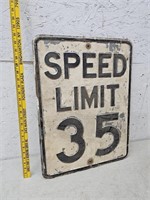 Embossed speed limit sign 1 of 2