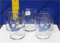 5 Vintage Crystal Drinking Glasses