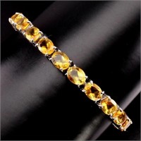 Natural Oval 8x6 mm Top Rich Yellow Citrine Bracel