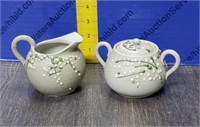 Pottery Cream & Sugar