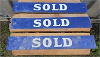 3 Sold/appointment 2 sided signs 23"3½"
