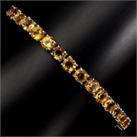 Natural Round 5mm Top Rich Yellow Citrine Bracelet
