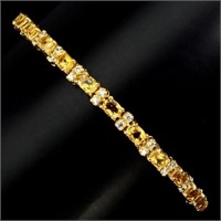 Natural Top Rich Yellow Citrine Bracelet