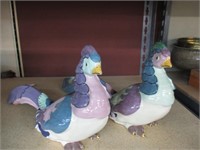 Vintage set of ceramic Pheasant Birds a pair