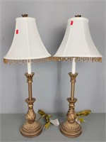 Pair Of Newer Table Lamps W/ Shades