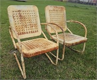 Checkerboard spring chairs