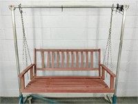 Painted Wood Porch Swing
