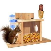 ChezMax Squirrel Feeder, Wooden Durable Chipmunk