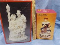 Musical boy and Carolers figure
