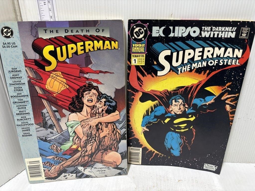 2 super man comic books