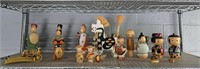 Assorted Painted Wood Figures