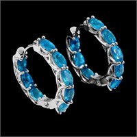 Natural Paraiba Blue Apatite Earrings