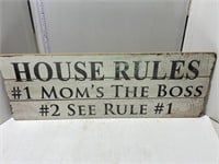 House rules wall decor