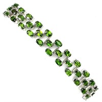Natural Untreated Green Chrome Diopside Bracelet