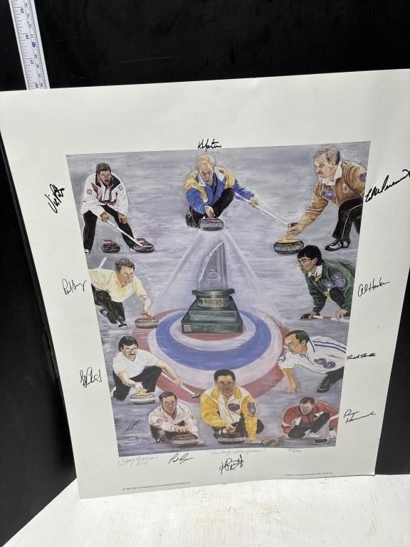 Signed curling poster