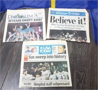 Newspapers About White Sox 05 World Series Win.