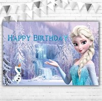 "Elsa & Olaf" Birthday Backdrop