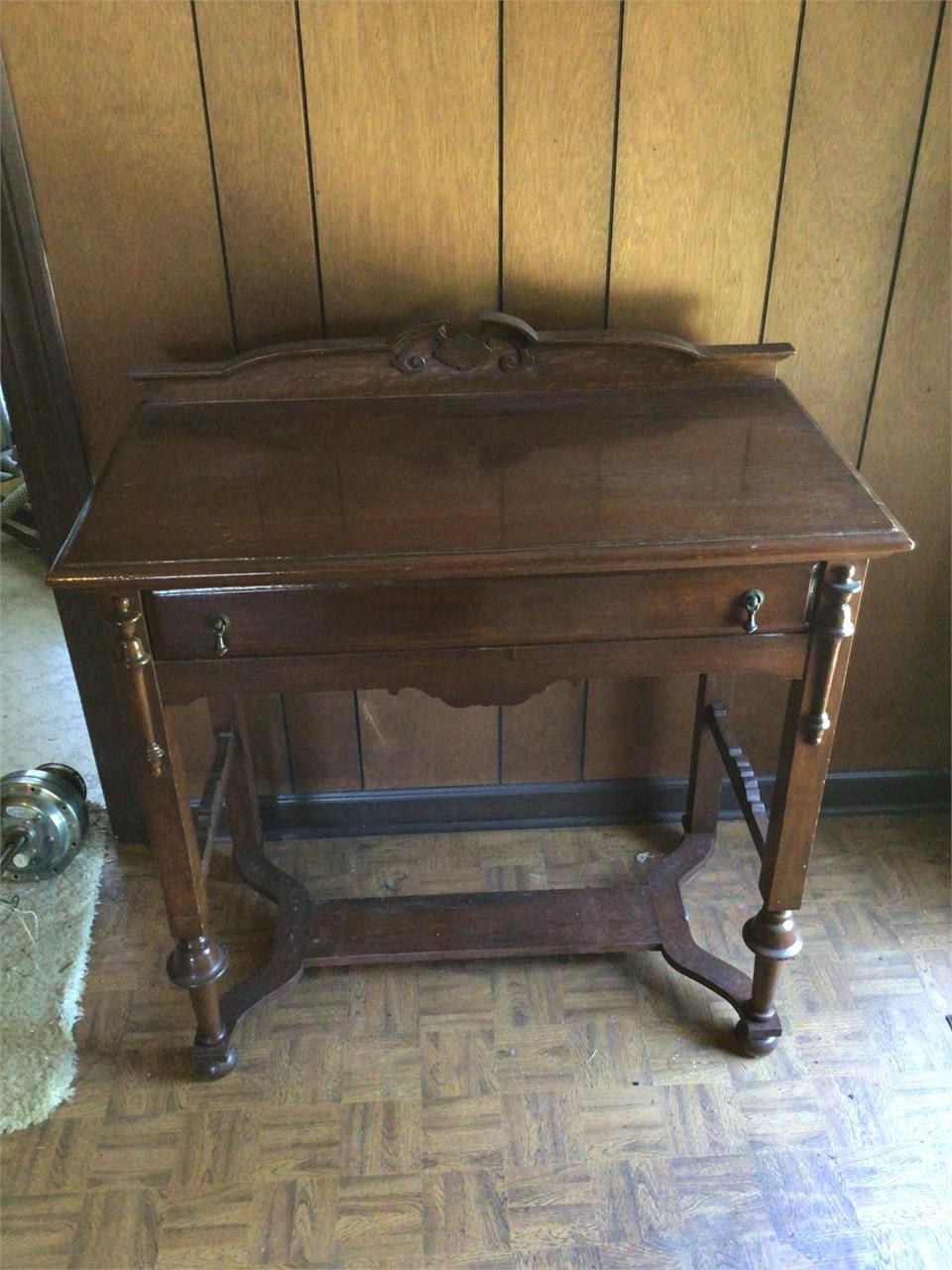 Antique Oak Single Drawer Side Table