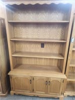 Amish Made Oak Shelf w/ Cupboard