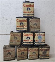 10 capital motor oil cans