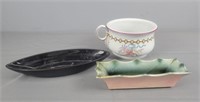 3 Pc Vintage Porcelain & Pottery
