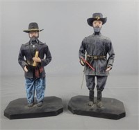 2 Pc Confederate Soldier clothtique style Figures