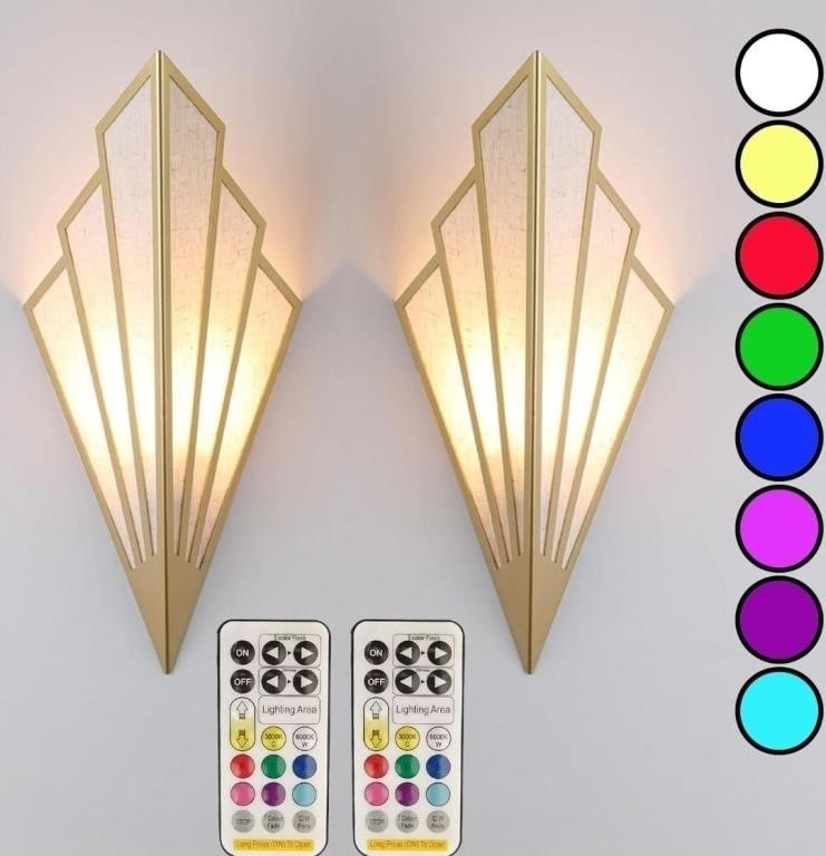 Battery Operated Modern LED RGB Wall Sconces