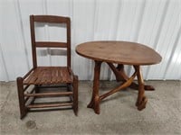 Leaf End Table and Kid Rocking chair