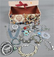 Vintage To Now Assorted Jewelry Lot In Red Box