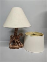 Horse Table Lamp with Extra Shade