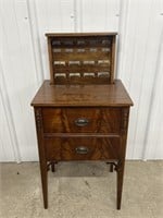 Vintage thread cabinet w/ 2 drawers