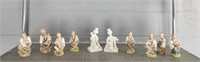 10 Pc Assorted Porcelain Oriental Figures