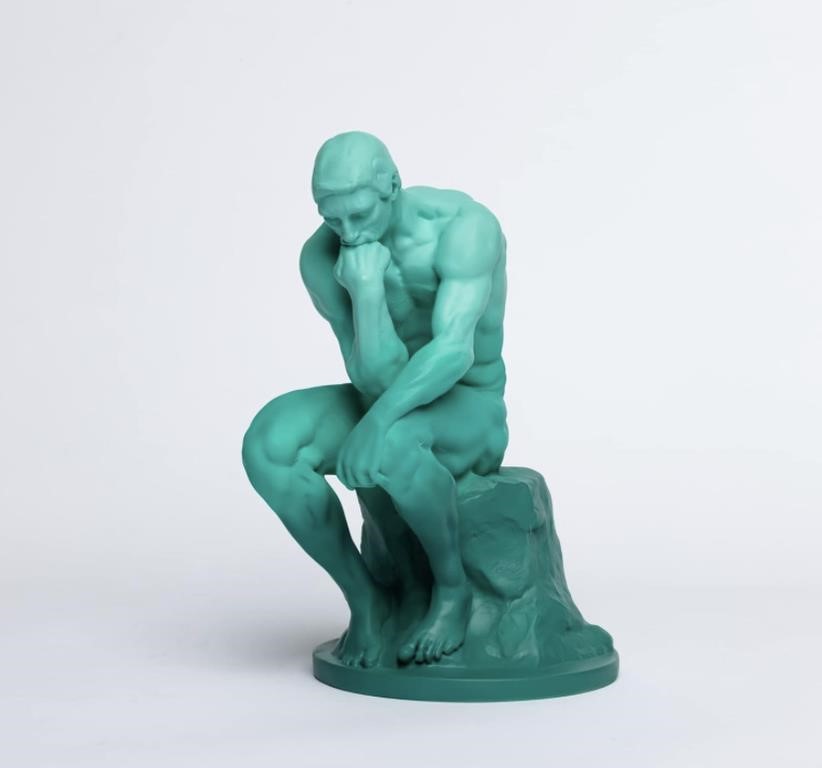 TODAY IS ART DAY -THINKER RODIN STATUE - 4.3IN X