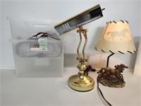 Horse Lamp, Table Lamp and Flie Box