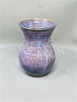 pottery vase - signed - 6" tall