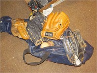 Baseball bag w/ gloves