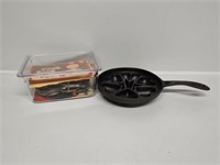 Cast Iron Baking Heart & Star Pan, Cook Book for