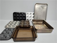Pyrex Baking Dish and Muffin Pans