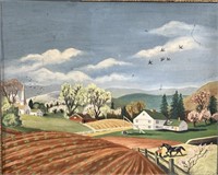 Countryside painting-Painting is 15"x19" & frame