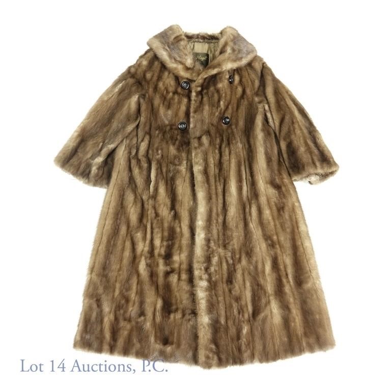 Turner & Magit Brown 3/4 Length Fur Coat