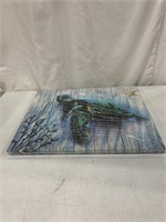 SEA TURTLE CANVAS WALL ART 20 x16IN