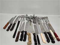 Assorted Knives and Silverware