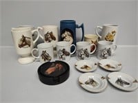 Horse Mugs, Coasters, Saucer Plates