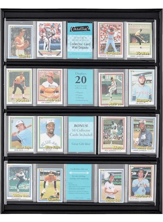 MCS COLLECTOR CARD 16 X 20 WALL DISPLAY, HOLDS 20