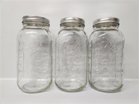 Wide Mouth Ball Jars(3)