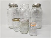 Wide Mouth Ball Jars(3), Smaller Jars