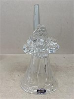 Lead crystal Santa Claus candleholder